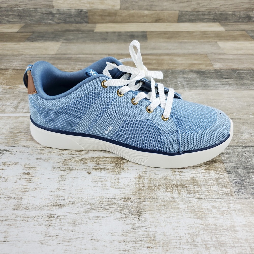 Keds BlissWalk Womens Shoes Sz 8 W Athletic Running Denim Cognac Lace Up Sneaker